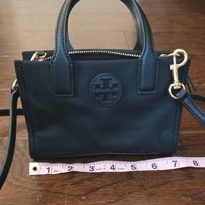 Tory Burch Black Mini Bag with Gold Accents